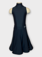 Рейтинговое платье для бальных танцев для девочки, черное