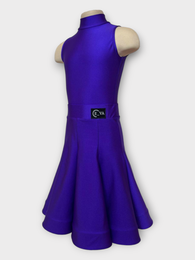 Рейтинговое платье для бальных танцев для девочки, синее