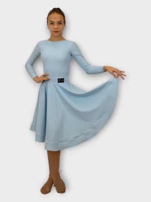 Рейтинговое платье для бальных танцев для девочки, голубое