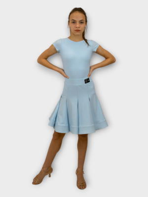 Рейтинговое платье для бальных танцев для девочки, голубое