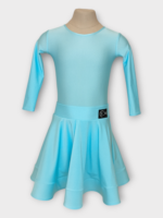 Рейтинговое платье для бальных танцев, голубое, бифлекс